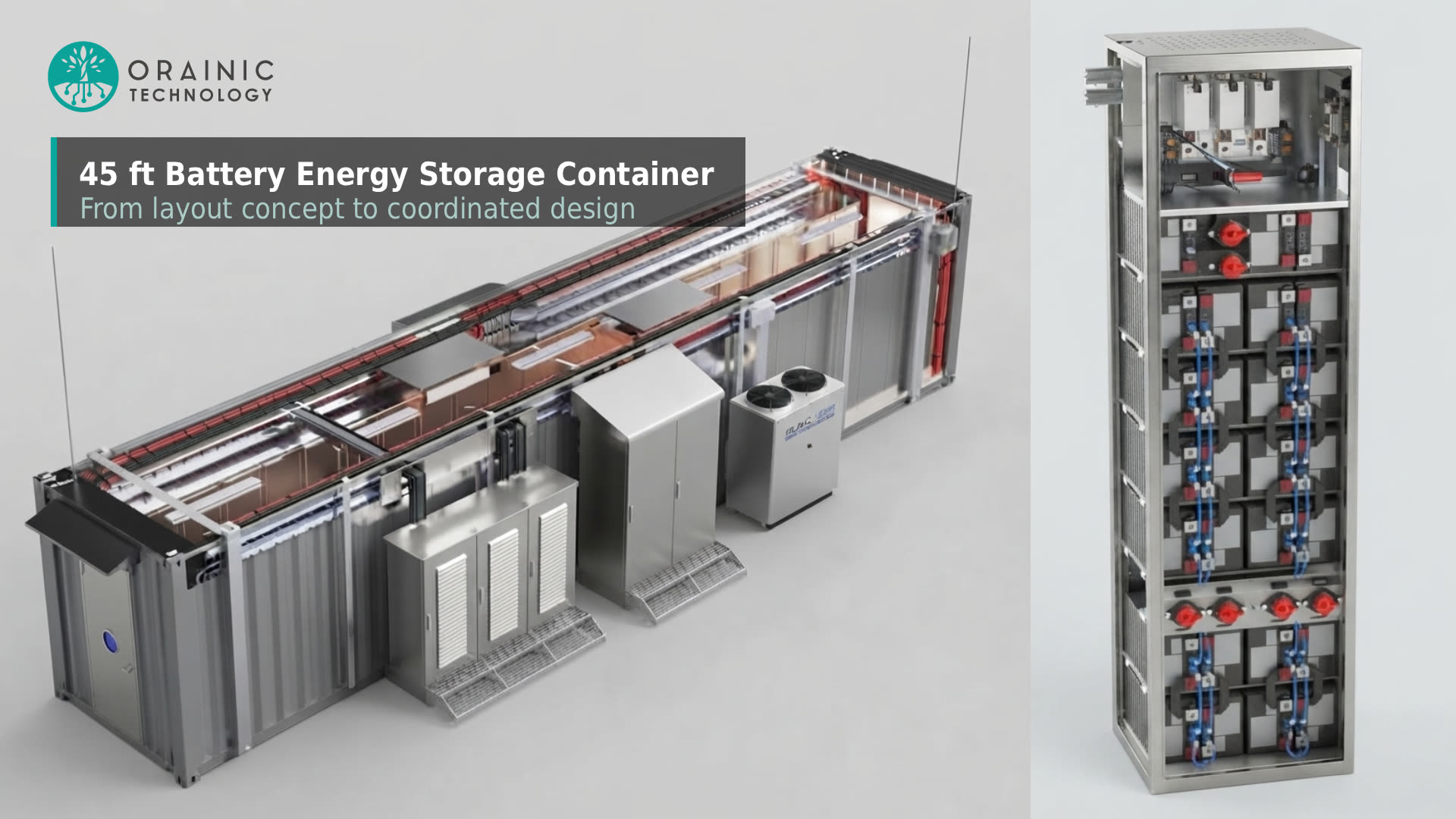 45 ft BESS container render